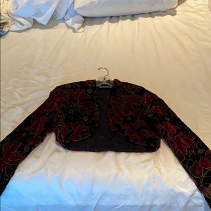 Long sleeve crop top. CDC Evening clothing